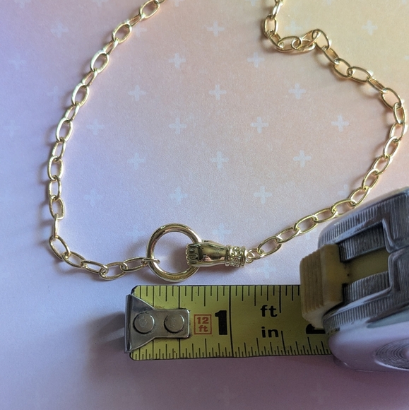 Figa Hand Holding Loop Necklace - Picture 4 of 9